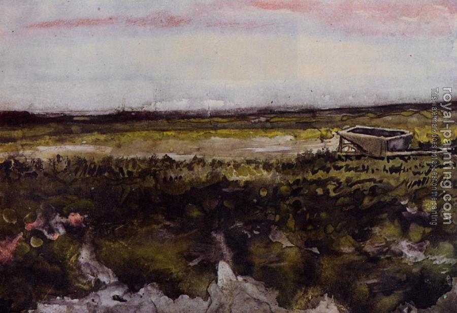 Vincent Van Gogh : The Heath with a Wheelbarrow